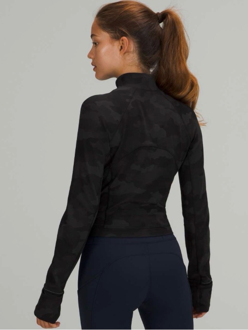Lululemon Its Rulu Run Cropped Half-Zip | 6 | Heritage 365 Camo Deep Coal Multi - Picture 2 of 5